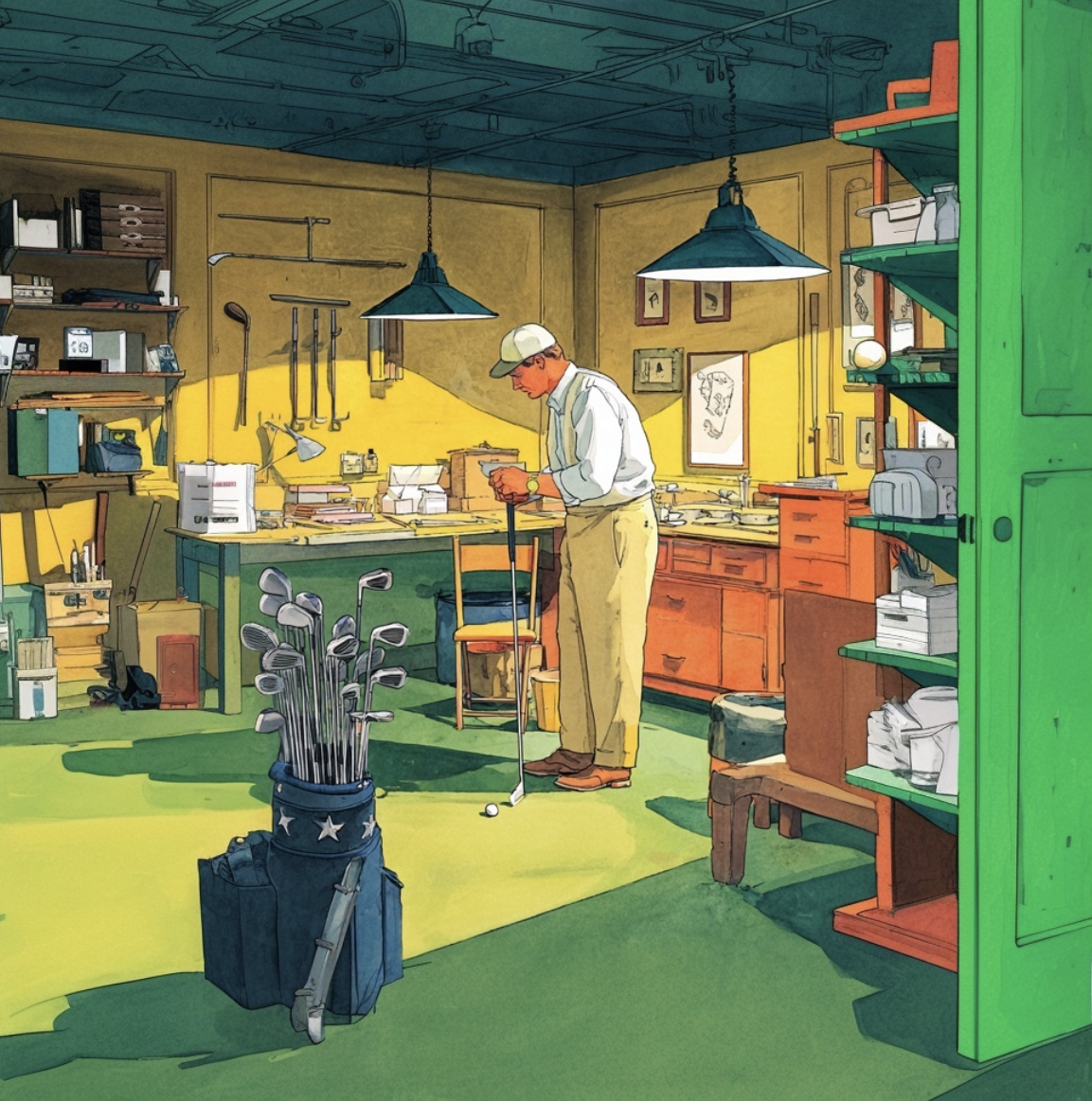 A man working in his workshop.